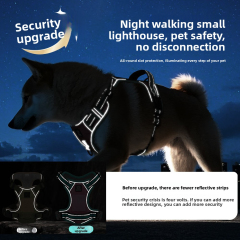 Wholesale Pet Products Upgraded Oxford Pet Chest Strap Vest Luxury Simple Reflective Dog Leash Commuter Explosion-Resistant Wear-Resistant Dog Harness,U-ME PET LUV,Upgraded Oxford Pet Chest Strap Vest Luxury Simple Reflective Dog Leash Commuter Explosion-Resistant Wear-Resistant Dog Harness