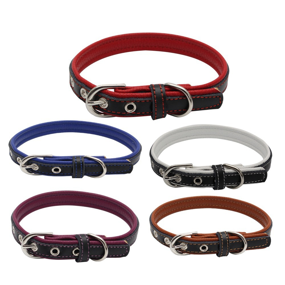 Detachable Leather Dog Collar for Small and Medium Pets - Adjustable Cat Collar Necklace,U-ME PET LUV,Detachable Leather Dog Collar for Small and Medium Pets - Adjustable Cat Collar Necklace