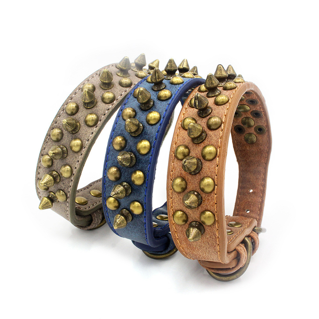 Hot-Selling Dog Collar French Bulldog Collar Fierce Dog Chain for Medium and Large Breeds Anti-Bite PU with Rivet Pet Collar,U-ME PET LUV,Hot-Selling French Bulldog Collar Fierce Dog Chain for Medium and Large Breeds Anti-Bite PU with Rivet Pet Collar