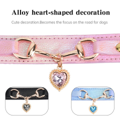 Small and Medium Dog & Cat Collar with Love Rhinestone Jewelry PU Leather & Pet Accessories Wholesale Leash Type Collar,U-ME PET LUV,Small and Medium Dog & Cat Collar with Love Rhinestone Jewelry PU Leather & Pet Accessories Wholesale Leash Type Collar