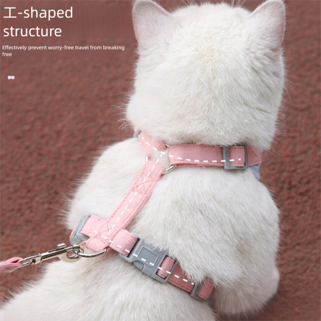 Luxury XS Size Anti-Break Cat Traction Rope Quick Release Adjustable Chest Strap Fashionable Button Closure for Out-Walking Cats and Dogs,U-ME PET LUV,Luxury XS Size Anti-Break Cat Traction Rope Quick Release Adjustable Chest Strap Fashionable Button Closure for Out-Walking Cats and Dogs