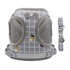 Wholesale Solid Striped Pattern Pet Vest Dog Cat Harness with Breathable Fashion Style Reflective Anti-Break Button Closure Cat Leash for Dog and Cat,U-ME PET LUV,Wholesale Solid Striped Pattern Pet Vest with Breathable Fashion Style Reflective Anti-Break Button Closure Cat Leash for Dog and Cat