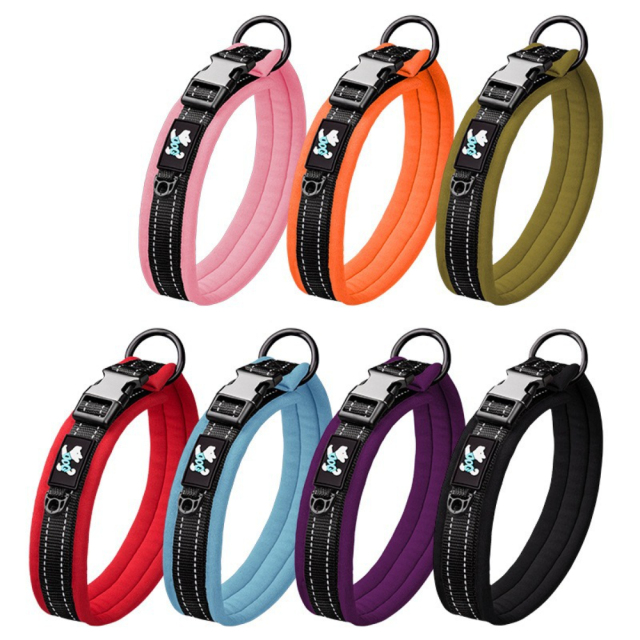 Adjustable Size Space Cotton Breathable Pet Collar with Night Reflective Ribbon Tactical Style Training Leash with Lights,U-ME PET LUV,Adjustable Size Space Cotton Breathable Pet Collar with Night Reflective Ribbon Tactical Style Training Leash with Lights