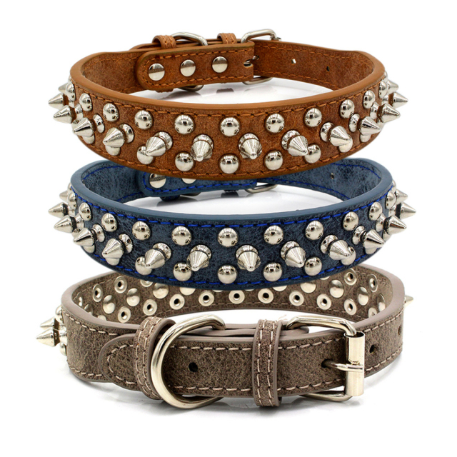 Hot-Selling Dog Collar French Bulldog Collar Fierce Dog Chain for Medium and Large Breeds Anti-Bite PU with Rivet Pet Collar,U-ME PET LUV,Hot-Selling French Bulldog Collar Fierce Dog Chain for Medium and Large Breeds Anti-Bite PU with Rivet Pet Collar