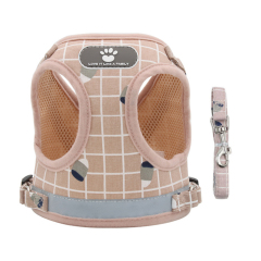 Wholesale Solid Striped Pattern Pet Vest Dog Cat Harness with Breathable Fashion Style Reflective Anti-Break Button Closure Cat Leash for Dog and Cat,U-ME PET LUV,Wholesale Solid Striped Pattern Pet Vest with Breathable Fashion Style Reflective Anti-Break Button Closure Cat Leash for Dog and Cat