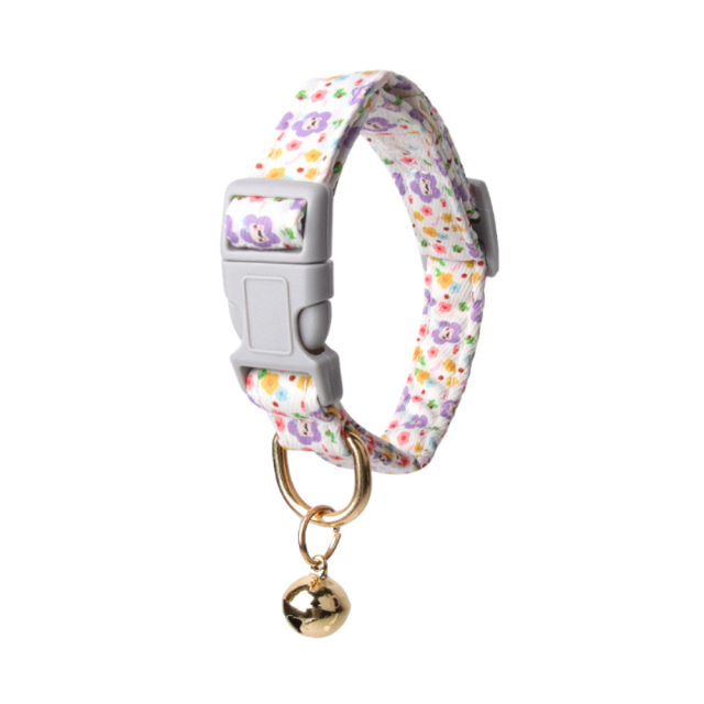 Small Floral Print Cat Puppy Wind Collar Cute Classic Bell Anti-Lost Pet Accessory Handmade Polyester Personalized,U-ME PET LUV,Small Floral Print Cat Puppy Wind Collar Cute Classic Bell Anti-Lost Pet Accessory Handmade Polyester Personalized
