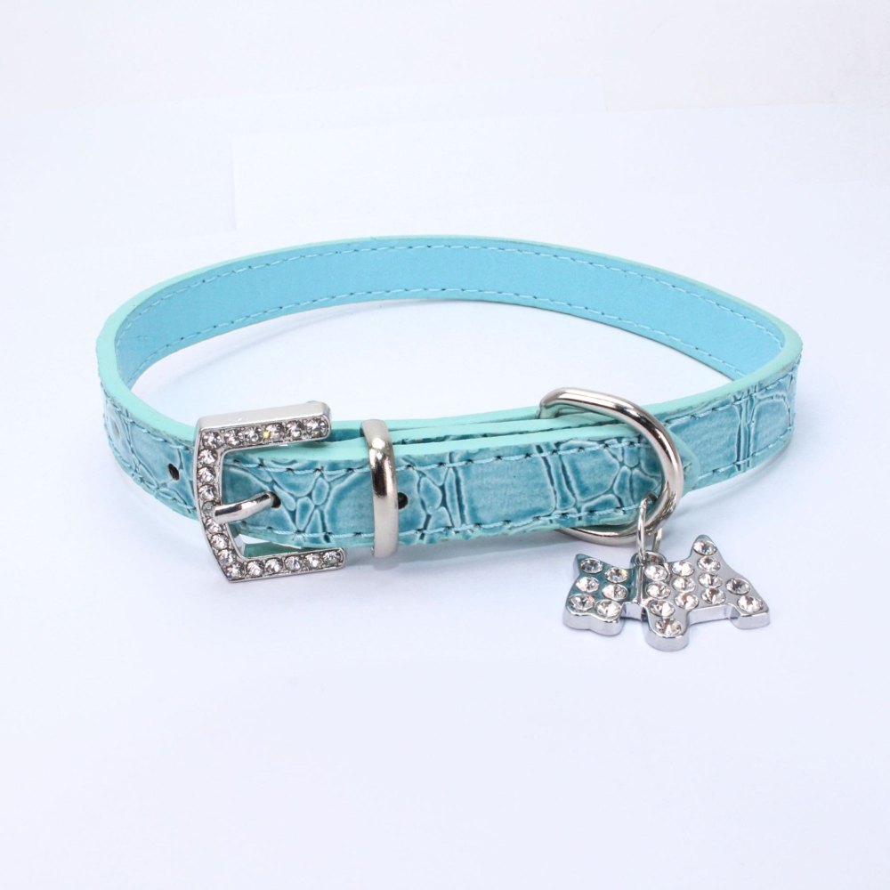 Western-Style Solid Pattern Rhinestone Pet Collar with Pendant for Small Dogs Cats PU Leather Drill Lovely Style Training Leash,U-ME PET LUV,Western-Style Solid Pattern Rhinestone Pet Collar with Pendant for Small Dogs Cats PU Leather Drill Lovely Style Training Leash