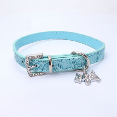 Western-Style Solid Pattern Rhinestone Pet Collar with Pendant for Small Dogs Cats PU Leather Drill Lovely Style Training Leash,U-ME PET LUV,Western-Style Solid Pattern Rhinestone Pet Collar with Pendant for Small Dogs Cats PU Leather Drill Lovely Style Training Leash