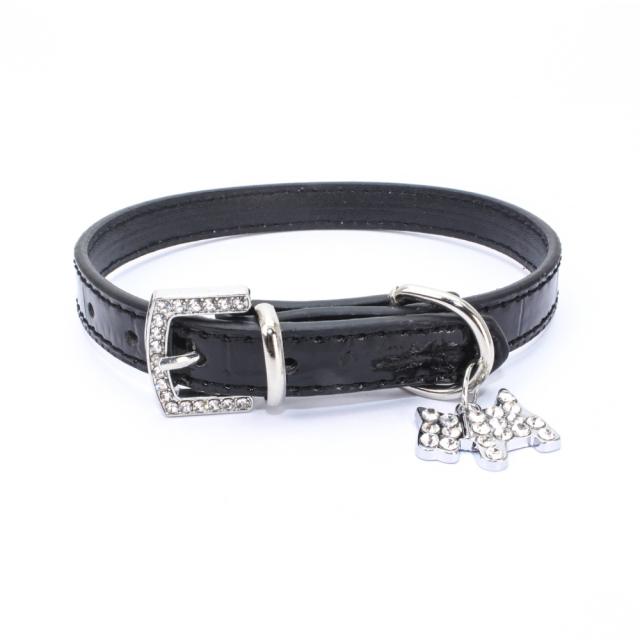 Western-Style Solid Pattern Rhinestone Pet Collar with Pendant for Small Dogs Cats PU Leather Drill Lovely Style Training Leash,U-ME PET LUV,Western-Style Solid Pattern Rhinestone Pet Collar with Pendant for Small Dogs Cats PU Leather Drill Lovely Style Training Leash