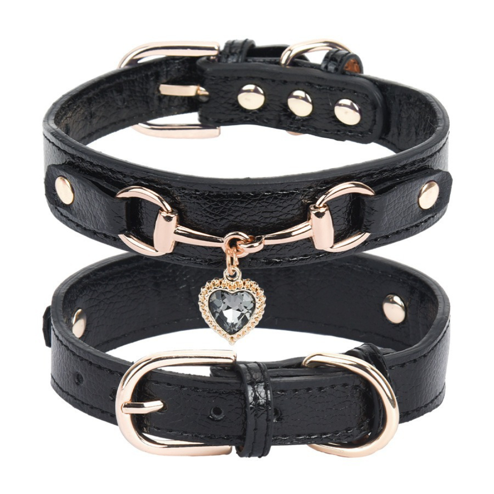 Small and Medium Dog & Cat Collar with Love Rhinestone Jewelry PU Leather & Pet Accessories Wholesale Leash Type Collar,U-ME PET LUV,Small and Medium Dog & Cat Collar with Love Rhinestone Jewelry PU Leather & Pet Accessories Wholesale Leash Type Collar