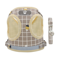 Wholesale Solid Striped Pattern Pet Vest Dog Cat Harness with Breathable Fashion Style Reflective Anti-Break Button Closure Cat Leash for Dog and Cat,U-ME PET LUV,Wholesale Solid Striped Pattern Pet Vest with Breathable Fashion Style Reflective Anti-Break Button Closure Cat Leash for Dog and Cat