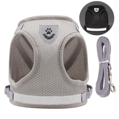 Lightweight Reflective Dog Harness for Small Dogs Breathable Mesh Puppy Vest with Leash Set Night Safety Fashion Pet Supplies,U-ME PET LUV,Lightweight Reflective Dog Harness for Small Dogs Breathable Mesh Puppy Vest with Leash Set Night Safety Fashion Pet Supplies
