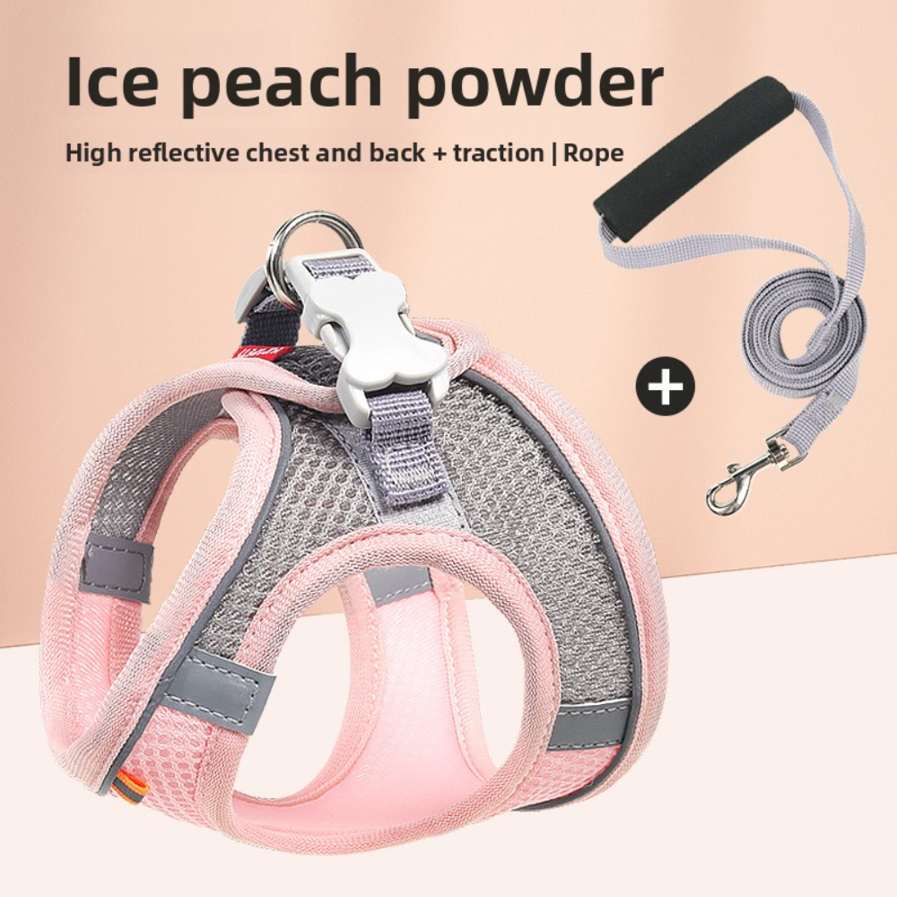 High Quality Reflective Pet Vest Breathable Small Dog Cat Walking Leash Quick Release for Fashion-conscious Pet Owners,U-ME PET LUV,High Quality Reflective Pet Vest Breathable Small Dog Cat Walking Leash Quick Release for Fashion-conscious Pet Owners