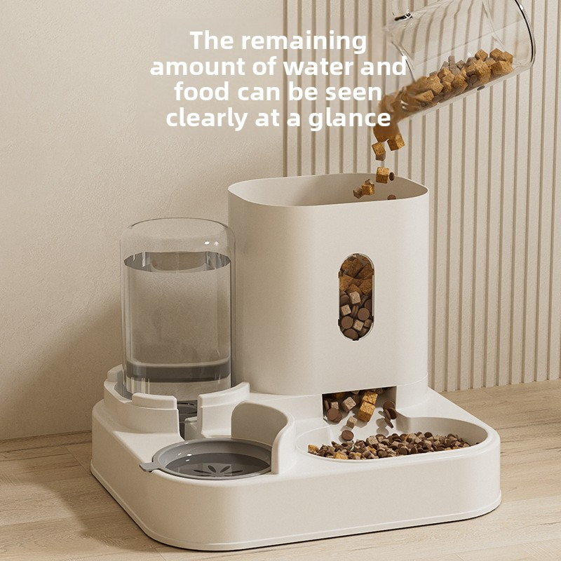 Automatic Cat & Dog Feeder Bowl Combo, 2-in-1 Pet Food and Water Dispenser with Smart Design,U-ME PET LUV,Automatic Cat & Dog Feeder Bowl Combo, 2-in-1 Pet Food and Water Dispenser with Smart Design