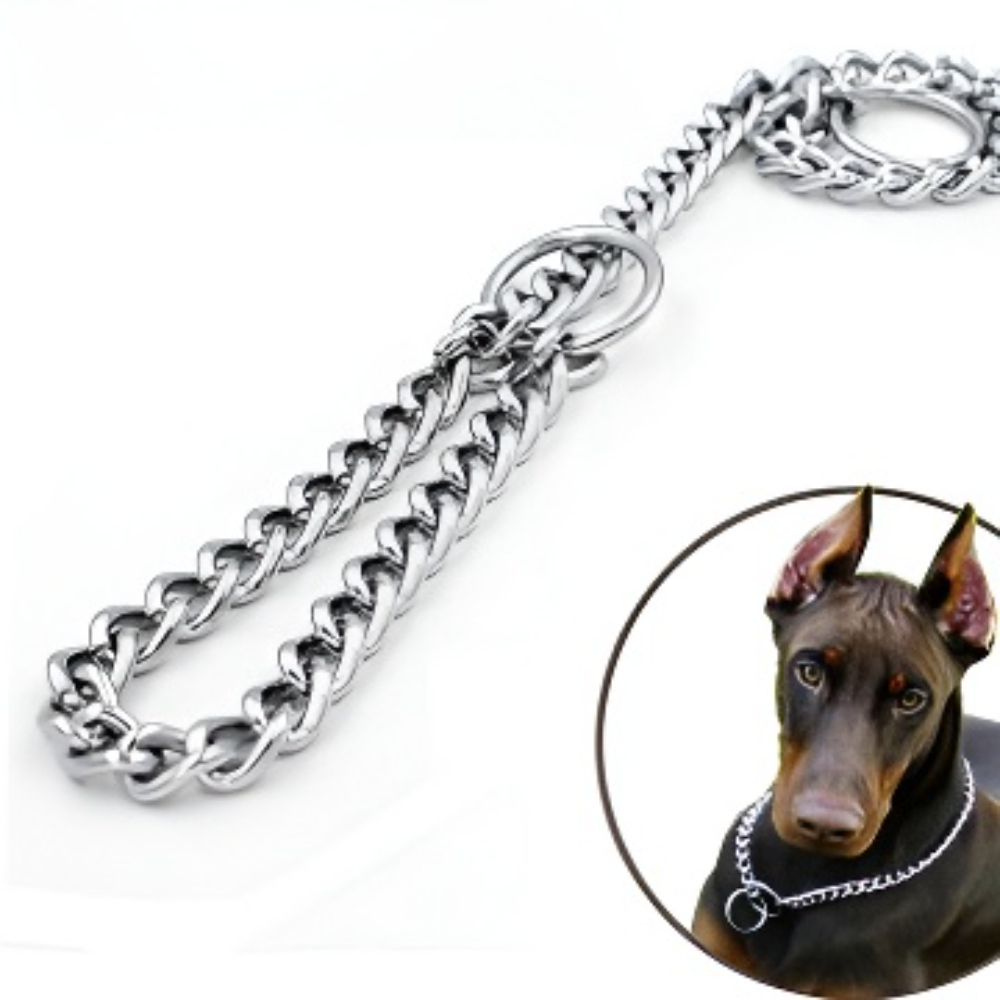 Pet Supplies Adjustable Dog Collar Quick Release Feature Solid Metal Double Ring Anti-Bite Chain Necklace Customizable Pet Collar P Chain,U-ME PET LUV,Adjustable Dog Collar Quick Release Feature Solid Metal Double Ring Anti-Bite Chain Necklace Customizable Pet Collar P Chain