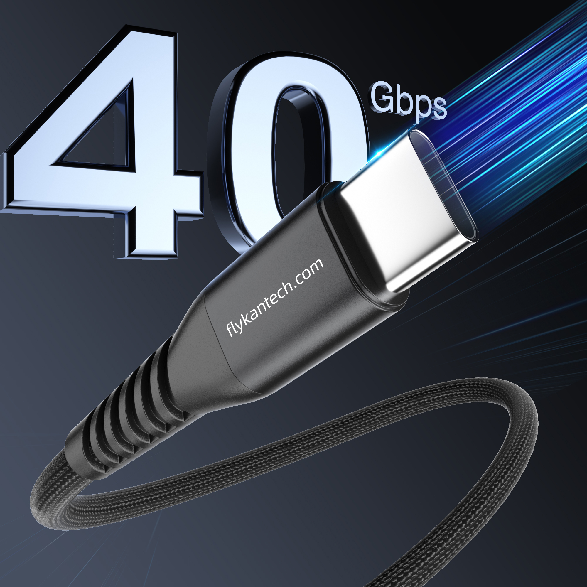 UC240-40G | USB4 Type-C 40 Gb/s 케이블,flykantech.com | 종합 공장 설계, 제조 및 수출 서비스 | 생산 효율성 향상,UC240-40G | USB4 Type-C 40 Gb/s 케이블,케이블 및 어댑터