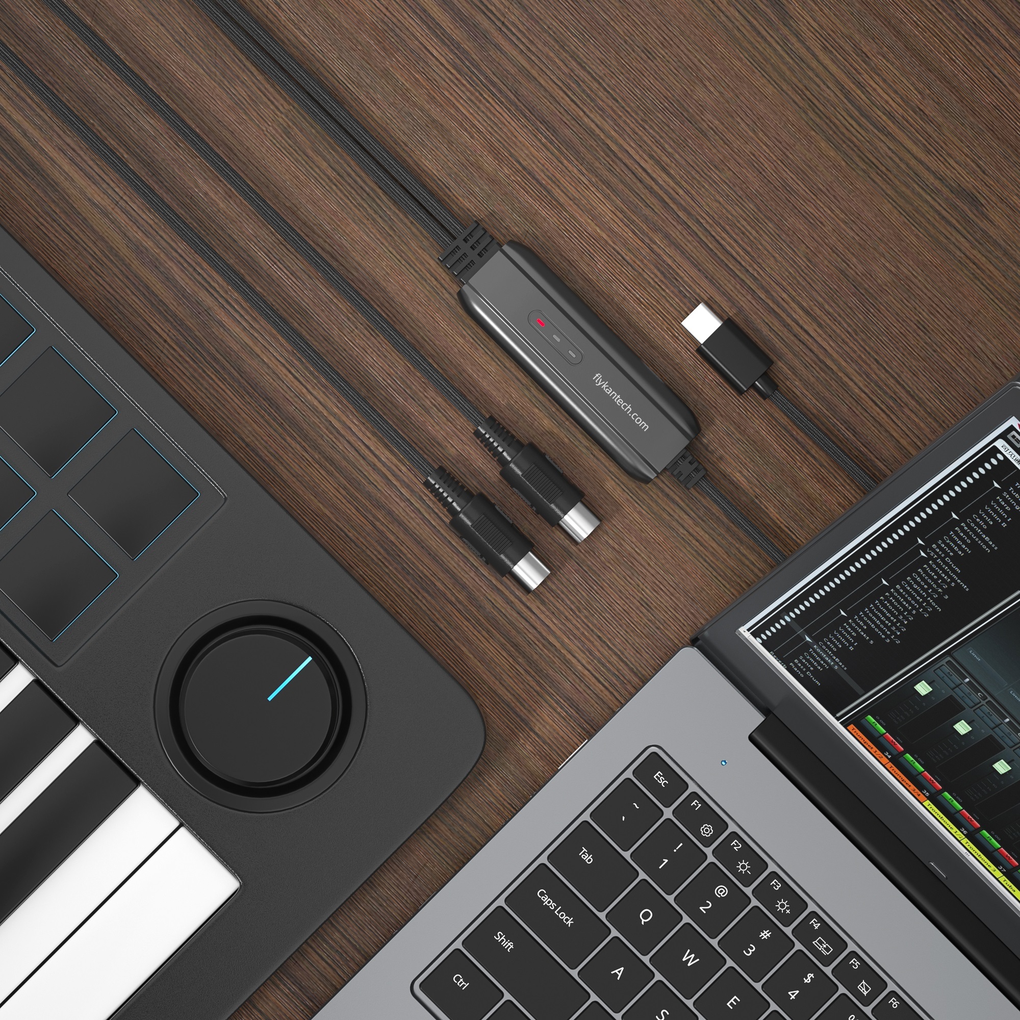 MIDI-C01b | USB Type-C MIDI Interface,FlykanTech | Professional PC Accessories Manufacturer & Export Supplier,MIDI-C01b | USB-C MIDI Interface,Audio & Conference Products,MIDI Instruments