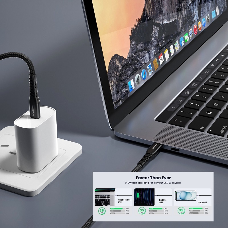 UC240-U2 | 240W USB-C PD 충전 케이블 (1.8m),flykantech.com | 종합 공장 설계, 제조 및 수출 서비스 | 생산 효율성 향상,UC240-U2 | 240W USB-C PD 충전 케이블 (1.8m)