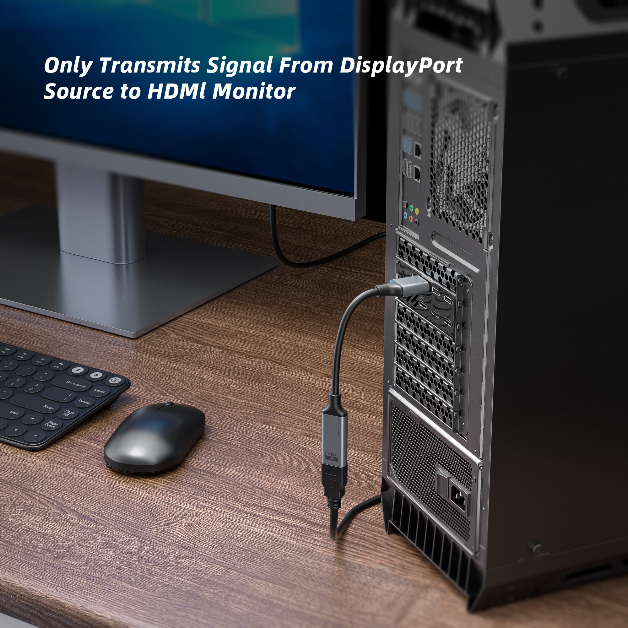 DP2HD860-M1 | 8K DisplayPort to HDMI 변환기 (M/F, 금속),flykantech.com | 종합 공장 설계, 제조 및 수출 서비스 | 생산 효율성 향상,DP2HD860-M1 | 8K DisplayPort to HDMI 변환기 (M/F, 금속)