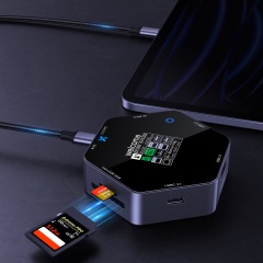 DataVision Pro 8-IN/1 USB-C Multifunction Hub,FlykanTech | Professional PC Accessories Manufacturer & Export Supplier,DataVision Pro 8-IN/1 USB-C Multifunction Hub,Add-on Cards & Peripherals,USB Hub