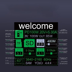 DataVision Pro 8-IN/1 USB-C Multifunction Hub,FlykanTech | Professional PC Accessories Manufacturer & Export Supplier,DataVision Pro 8-IN/1 USB-C Multifunction Hub,Add-on Cards & Peripherals,USB Hub