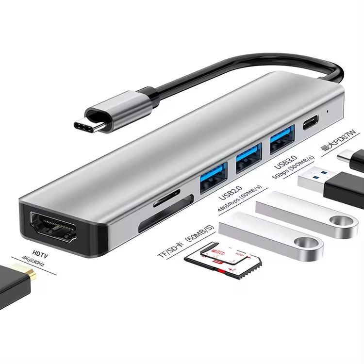 UCHUB430-71M1 | 7-в-1 Мультипорт-адаптер USB Type-C 4K30Hz,flykantech.com | Полный Комплекс Услуг По Проектированию, Производству И Экспорту Заводов | Повышение Эффективности Производства,UCHUB430-71M1 | 7-в-1 Мультипорт-адаптер USB Type-C 4K30Hz,Видео Конвертеры,Видео Конвертер USB-C