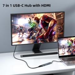 UF712-M | 7-in-1 USB C 멀티포트 어댑터 - HDMI, 허브, PD3.0, SD/microSD,flykantech.com | 종합 공장 설계, 제조 및 수출 서비스 | 생산 효율성 향상,UF712-M | 7-in-1 USB C 멀티포트 어댑터 - HDMI, 허브, PD3.0, SD/microSD