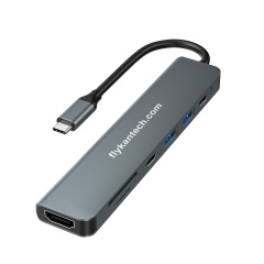 UF712-M | 7-in-1 USB C 멀티포트 어댑터 - HDMI, 허브, PD3.0, SD/microSD,flykantech.com | 종합 공장 설계, 제조 및 수출 서비스 | 생산 효율성 향상,UF712-M | 7-in-1 USB C 멀티포트 어댑터 - HDMI, 허브, PD3.0, SD/microSD