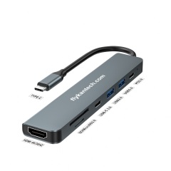 UF712-M | 7-in-1 USB C 멀티포트 어댑터 - HDMI, 허브, PD3.0, SD/microSD,flykantech.com | 종합 공장 설계, 제조 및 수출 서비스 | 생산 효율성 향상,UF712-M | 7-in-1 USB C 멀티포트 어댑터 - HDMI, 허브, PD3.0, SD/microSD