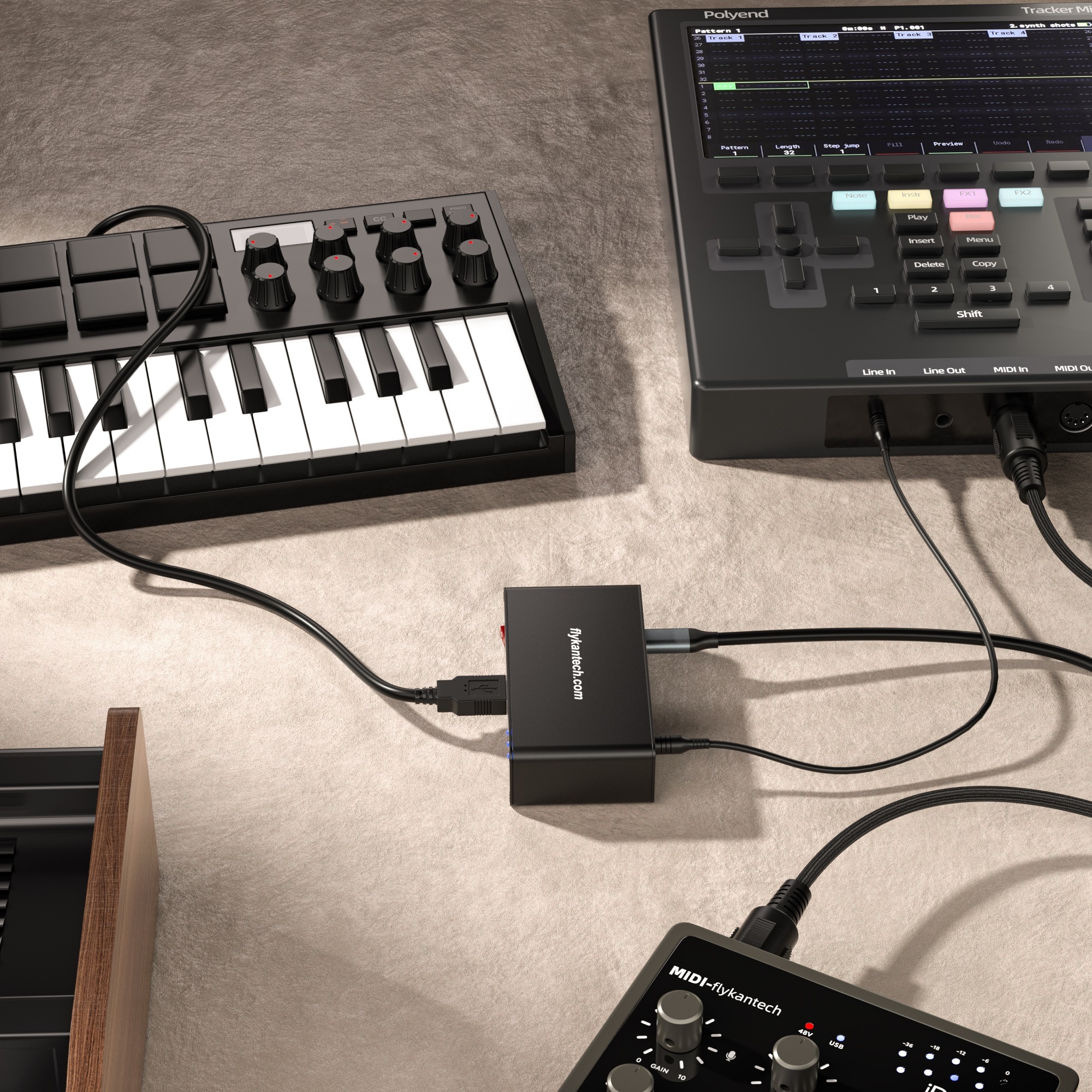 THOST-I | USB to TRS MIDI 호스트 박스 (A/B, 메탈),flykantech.com | 종합 공장 설계, 제조 및 수출 서비스 | 생산 효율성 향상,THOST-I | USB to TRS MIDI 호스트 박스 (A/B, 메탈)