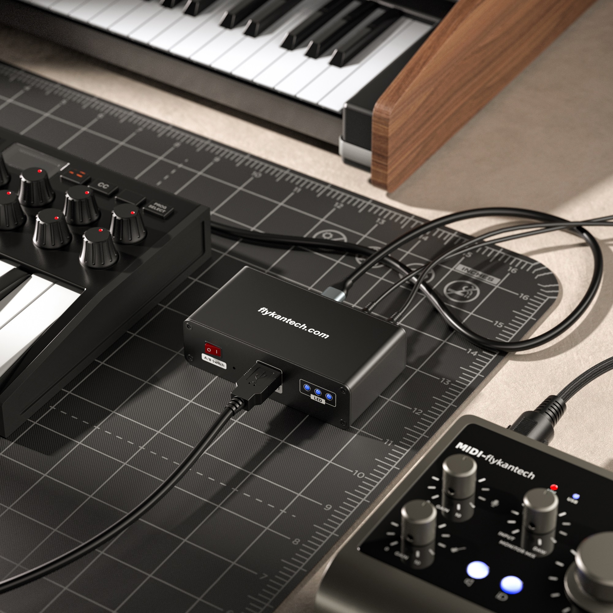 THOST-I | USB to TRS MIDI 호스트 박스 (A/B, 메탈),flykantech.com | 종합 공장 설계, 제조 및 수출 서비스 | 생산 효율성 향상,THOST-I | USB to TRS MIDI 호스트 박스 (A/B, 메탈)