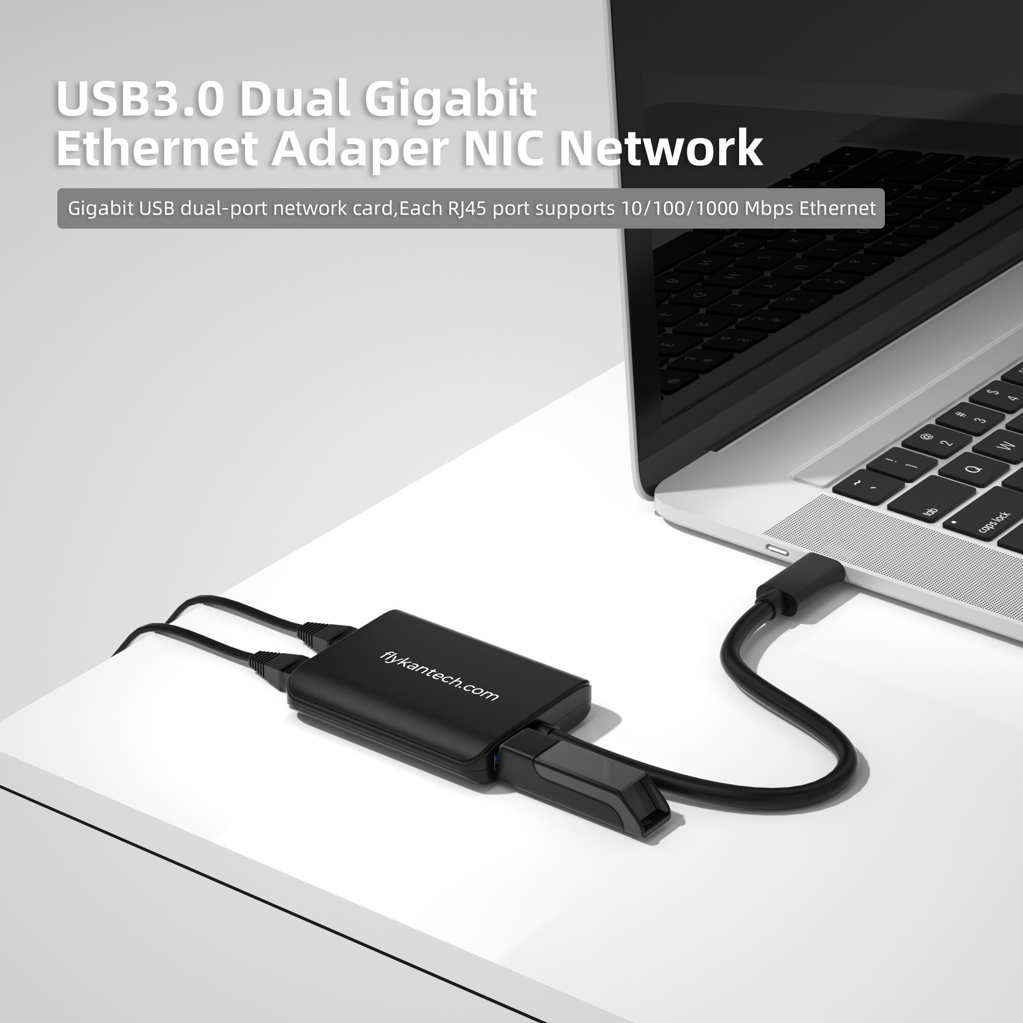 CU200 | USB 3.0 to Dual Port Gigabit Ethernet Adapter w/ USB Port,FlykanTech | Professional PC Accessories Manufacturer & Export Supplier,CU200 | USB 3.0 to Dual Port Gigabit Ethernet Adapter w/ USB Port