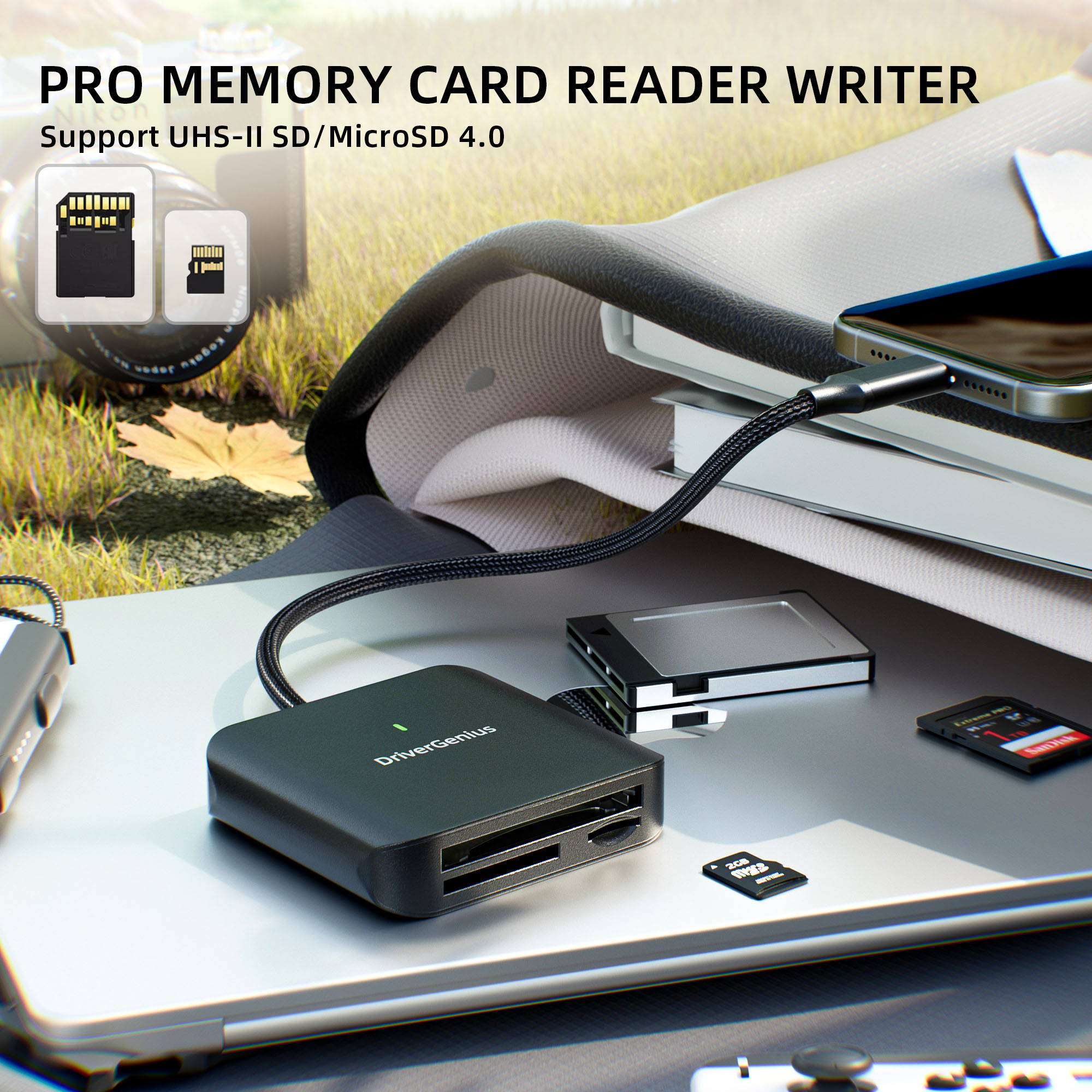 HB080 | 3-in-1 USB-C Card Reader (SD4.0/microSD4.0, CF-I),FlykanTech | Professional PC Accessories Manufacturer & Export Supplier,HB080 | 3-in-1 USB-C Card Reader (SD4.0/microSD4.0, CF-I)