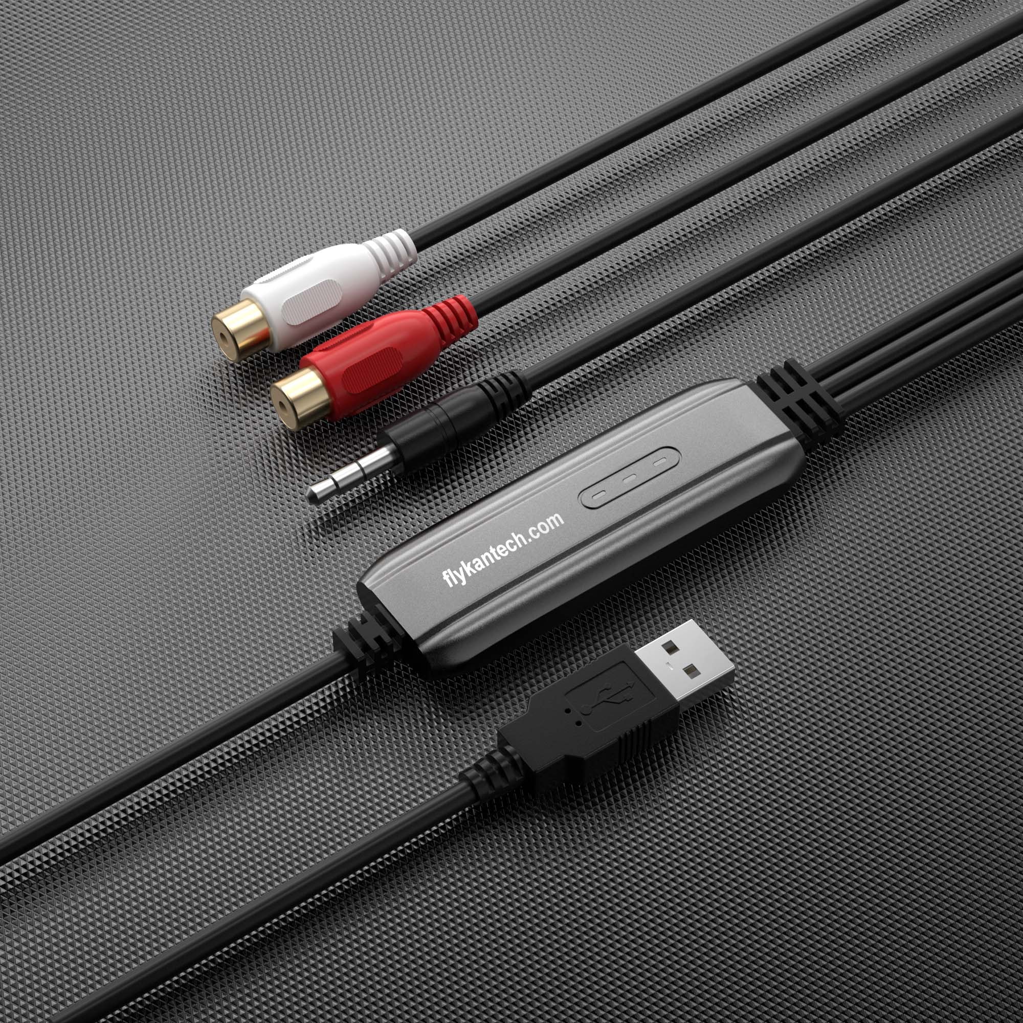 AV202-A | USB2.0 アナログオーディオグラバー (3.5mm, R/L, メタル),flykantech.com | 全面的な工場設計、製造、輸出サービス | 生産効率の向上,AV202-A | USB2.0 アナログオーディオグラバー (3.5mm, R/L, メタル)