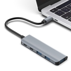5-in-1 USB-C 3A+1C 허브 w/ PD | U3HUB-1PD1C3A-M2,flykantech.com | 종합 공장 설계, 제조 및 수출 서비스 | 생산 효율성 향상,5-in-1 USB-C 3A+1C 허브 w/ PD | U3HUB-1PD1C3A-M2
