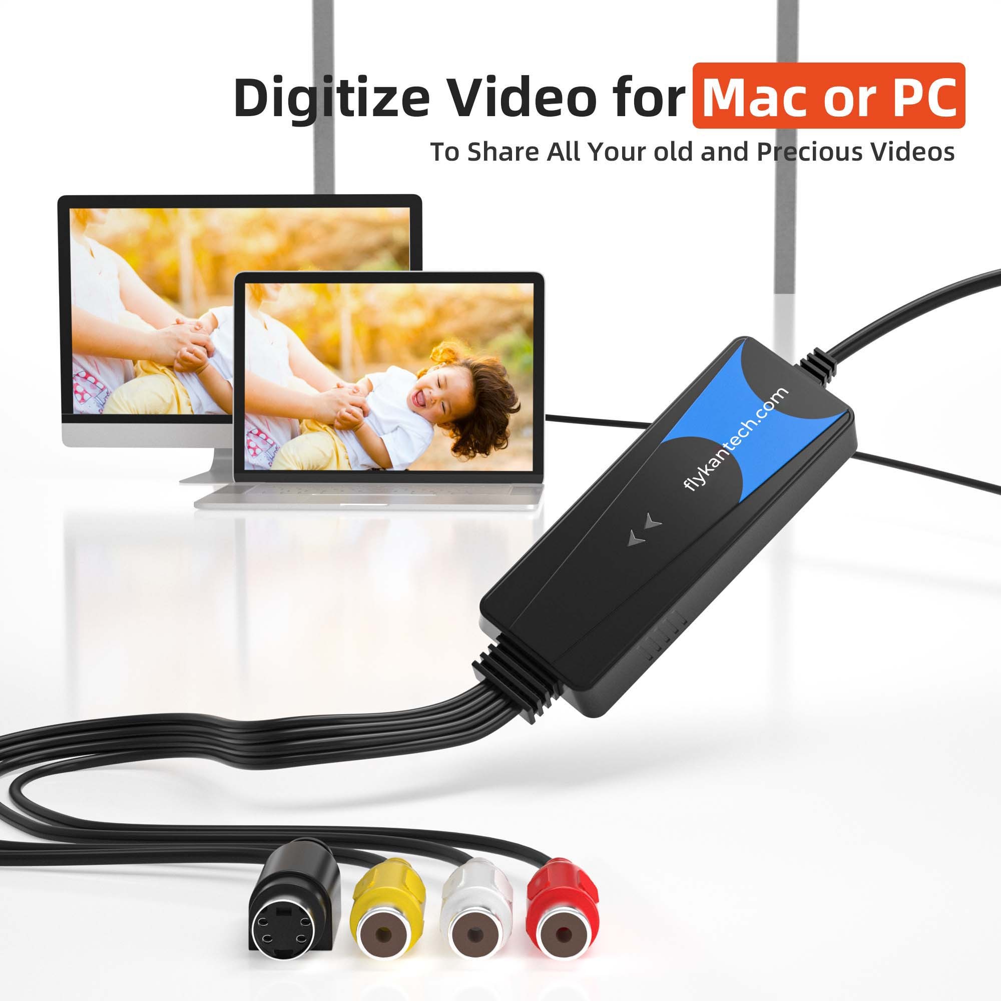 VDC2021 | USB 비디오 캡처 장치 어댑터 (VHS-DVD, Win&Mac),flykantech.com | 종합 공장 설계, 제조 및 수출 서비스 | 생산 효율성 향상,VDC2021 | USB 비디오 캡처 장치 어댑터 (VHS-DVD, Win&Mac)