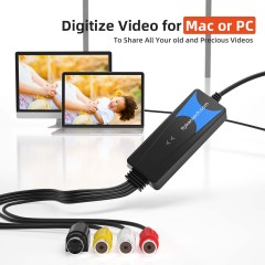 VDC2021 | USB Video Grabber - Analog auf Digital Konverter (VHS-DVD, Win&Mac),flykantech.com | Umfassendes Werkdesign, Fertigung und Exportdienstleistungen | Steigerung der Produktionseffizienz,VDC2021 | USB Video Grabber - Analog-Digital-Konverter (Win & Mac)