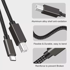 MIDI-CB180-II | USB Type-C to B MIDI Interface Converter Cable for MIDI Music Instruments,flykantech.com | 종합 공장 설계, 제조 및 수출 서비스 | 생산 효율성 향상,MIDI-CB180-II | USB Type-C to B MIDI Interface Converter Cable for MIDI Music Instruments