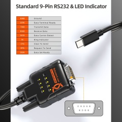 RS232-ESD9C | USB-C-시리얼 어댑터, 9개 LED, ESD 보호,flykantech.com | 종합 공장 설계, 제조 및 수출 서비스 | 생산 효율성 향상,RS232-ESD9C | USB-C-시리얼 어댑터, 9개 LED, ESD 보호