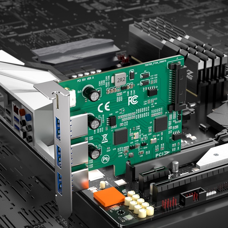 PCIE-3A1C-10G | 4-Port USB 3.2 Controller Card - 3 USB-A and 1 USB-C (10Gbps),FlykanTech | Professional PC Accessories Manufacturer & Export Supplier,PCIE-3A1C-10G | 4-Port USB 3.2 Controller - 3 USB-A and 1 USB-C