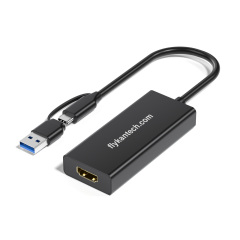HD00010 | Convertisseur vidéo USB 3.0 A/C vers HDMI – Compatible PC & Mac,flykantech.com | Services Complets De Conception, Fabrication Et Exportation D'Usines | Amélioration De L'Efficacité De La Production,HD00010 | Convertisseur vidéo USB 3.0 A/C vers HDMI 1080p avec audio – Adaptateur plug-and-play pour PC & Mac, prend en charge un deuxième écran, sortie HDMI femelle, transmission audio