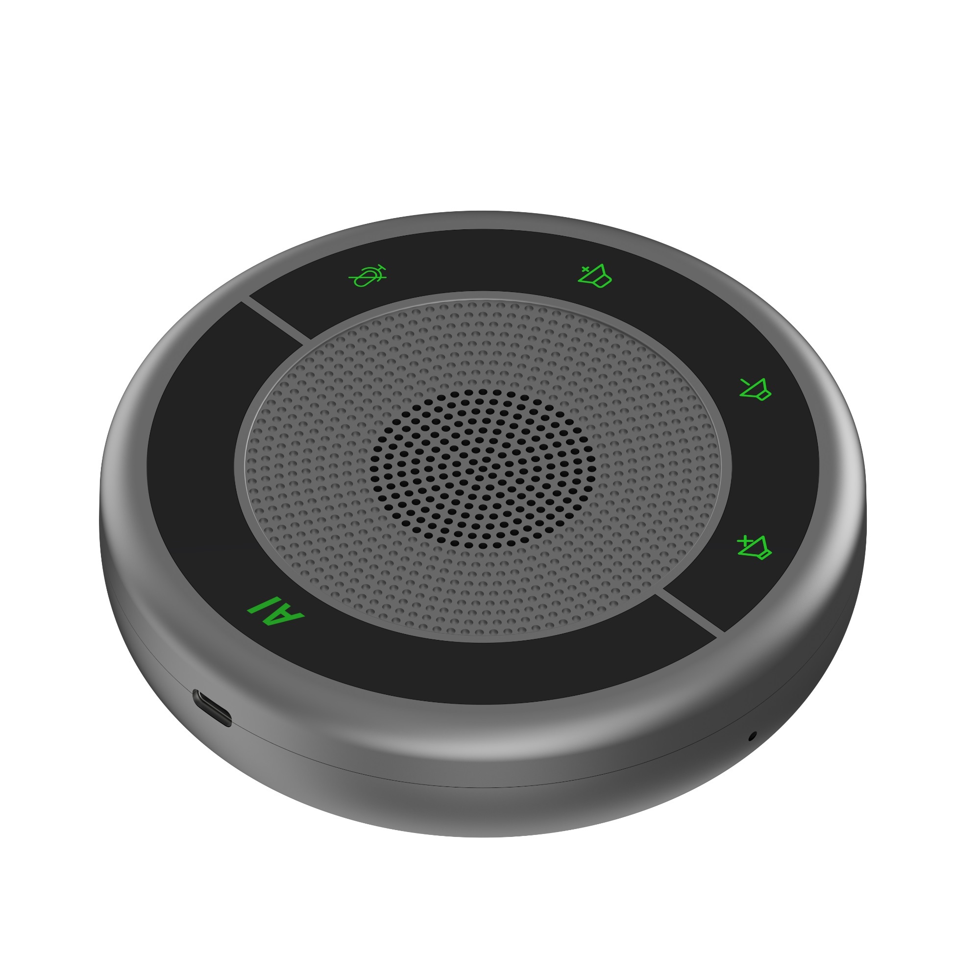 Haut-parleur de Conférence USB avec Réduction de Bruit Basée sur l’IA,flykantech.com | Services Complets De Conception, Fabrication Et Exportation D'Usines | Amélioration De L'Efficacité De La Production,UM21 Haut-parleur de conférence USB avec réduction de bruit basée sur l’IA, captation vocale à 360° et communication duplex intégrale