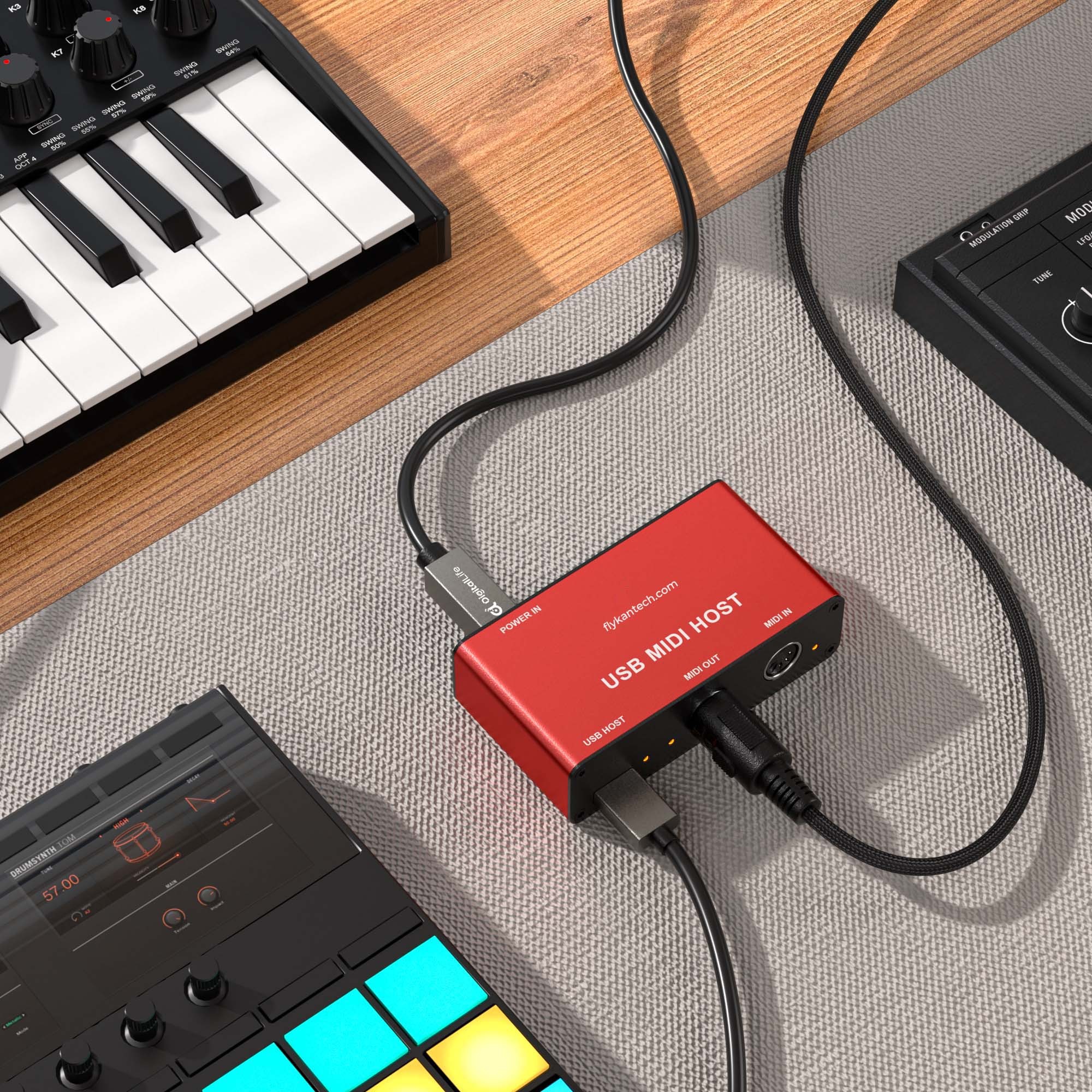 UHOST-A | 1i/1o USB MIDI 호스트 박스 - 5핀 DIN,flykantech.com | 종합 공장 설계, 제조 및 수출 서비스 | 생산 효율성 향상,UHOST-A | 1i/1o USB MIDI 호스트 박스 - 5핀 DIN