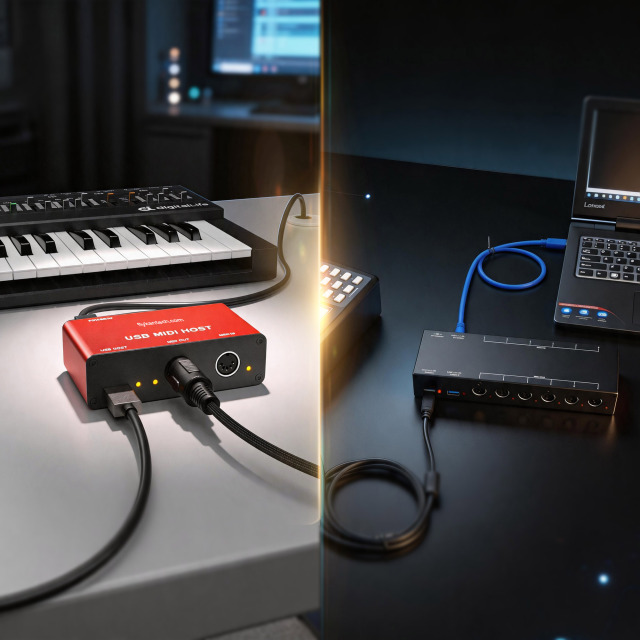 UHOST-A | 1i/1o USB MIDI 호스트 박스 - 5핀 DIN,flykantech.com | 종합 공장 설계, 제조 및 수출 서비스 | 생산 효율성 향상,UHOST-A | 1i/1o USB MIDI 호스트 박스 - 5핀 DIN