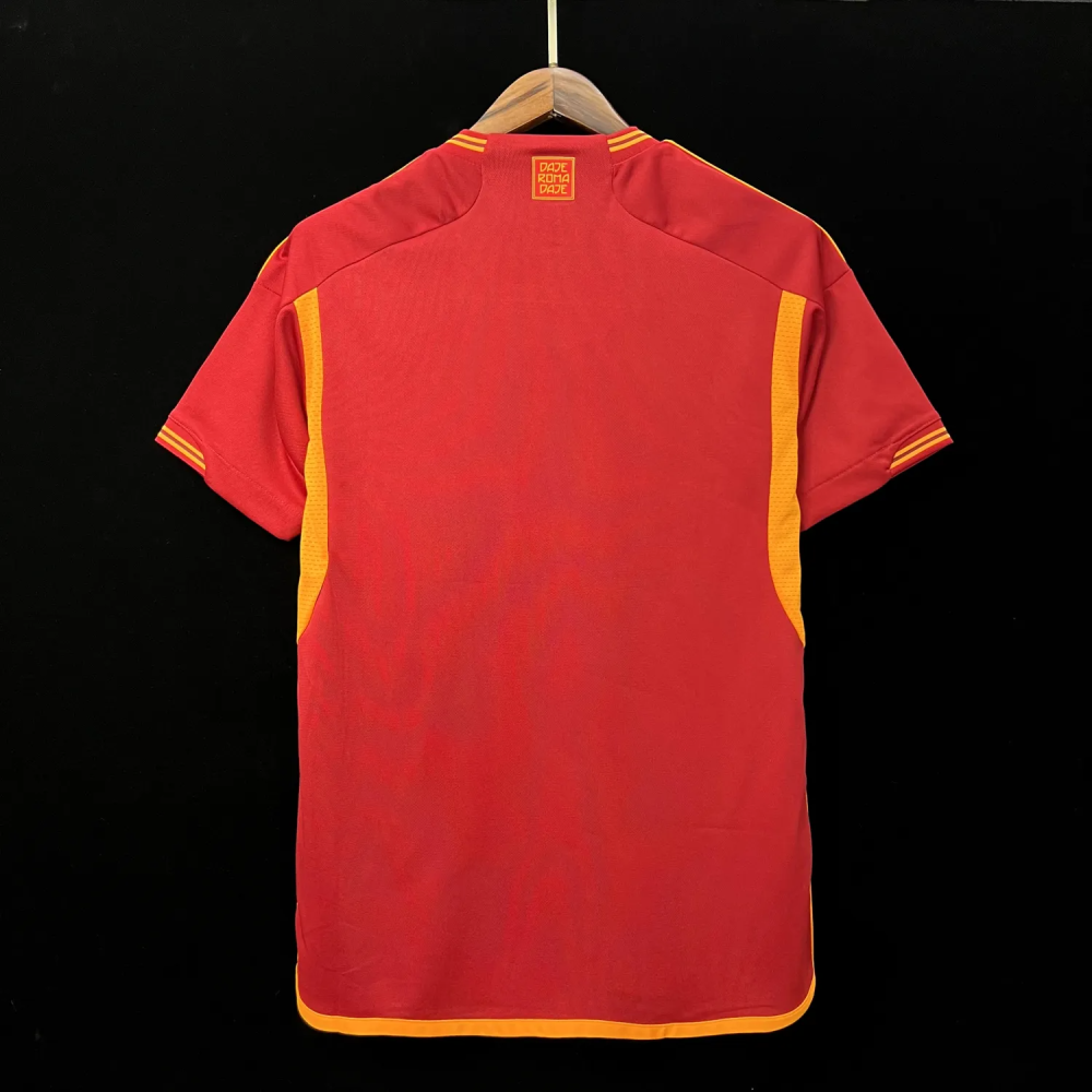 23-24 AS Roma Home Fans Jersey Sponsored