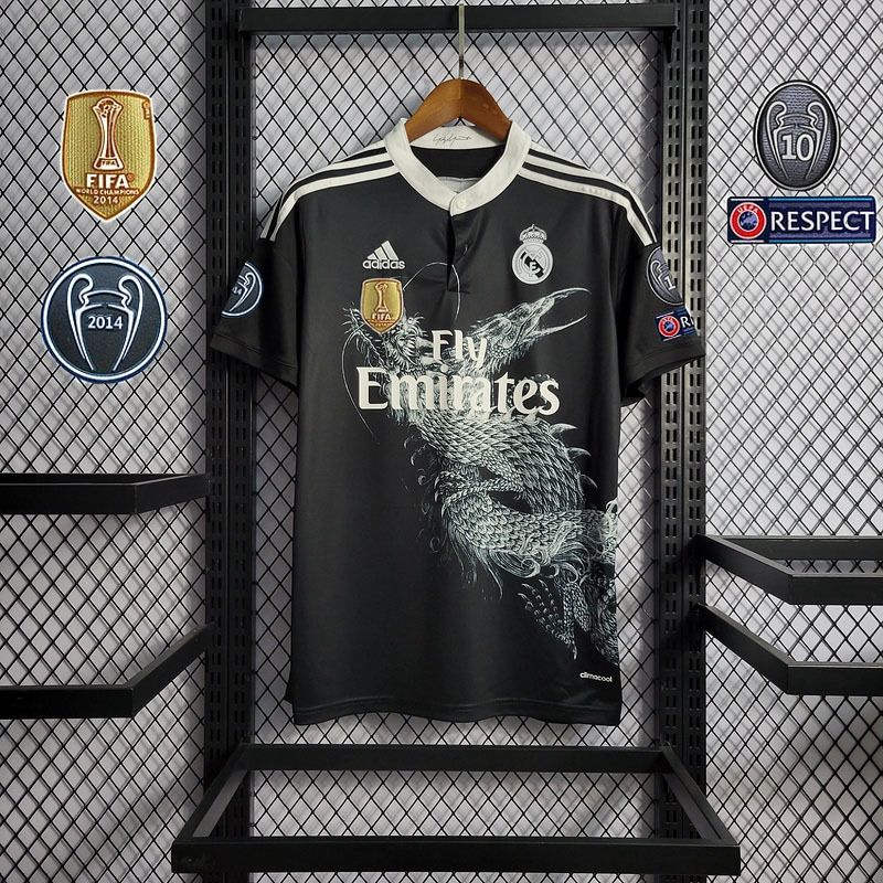 Retro 2014-15 season Real Madrid second guest RONALDO Benzema Bale Sergio Ramos Alonso Di Maria Modric  Football jersey retro