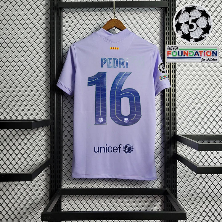 2021-22 Barcelona away PEDRI PIQUE DEMBELE MEMPHIS F.DE JONG Football jersey retro