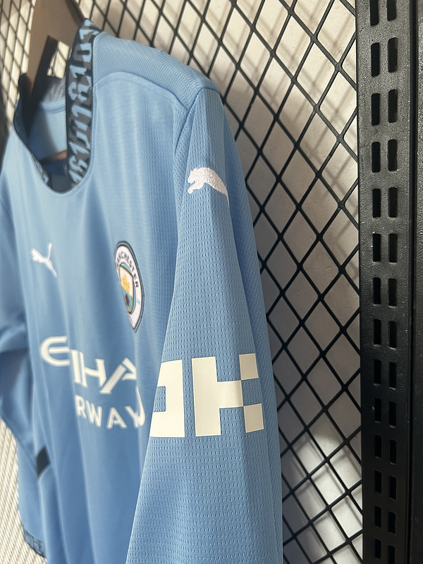 2024-25 Manchester City Home Football jersey Long sleeves S-4XL
