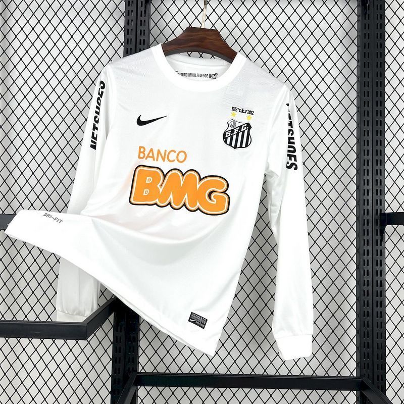 Retro 2011-12 Santos Home Football jersey Retro edition long sleeve