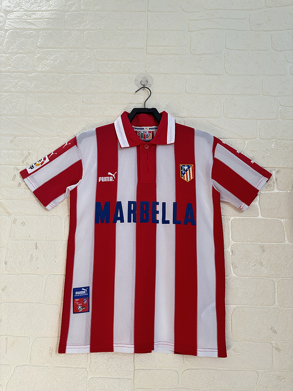 Retro 1997-98 Atletico Madrid Home Football jersey retro